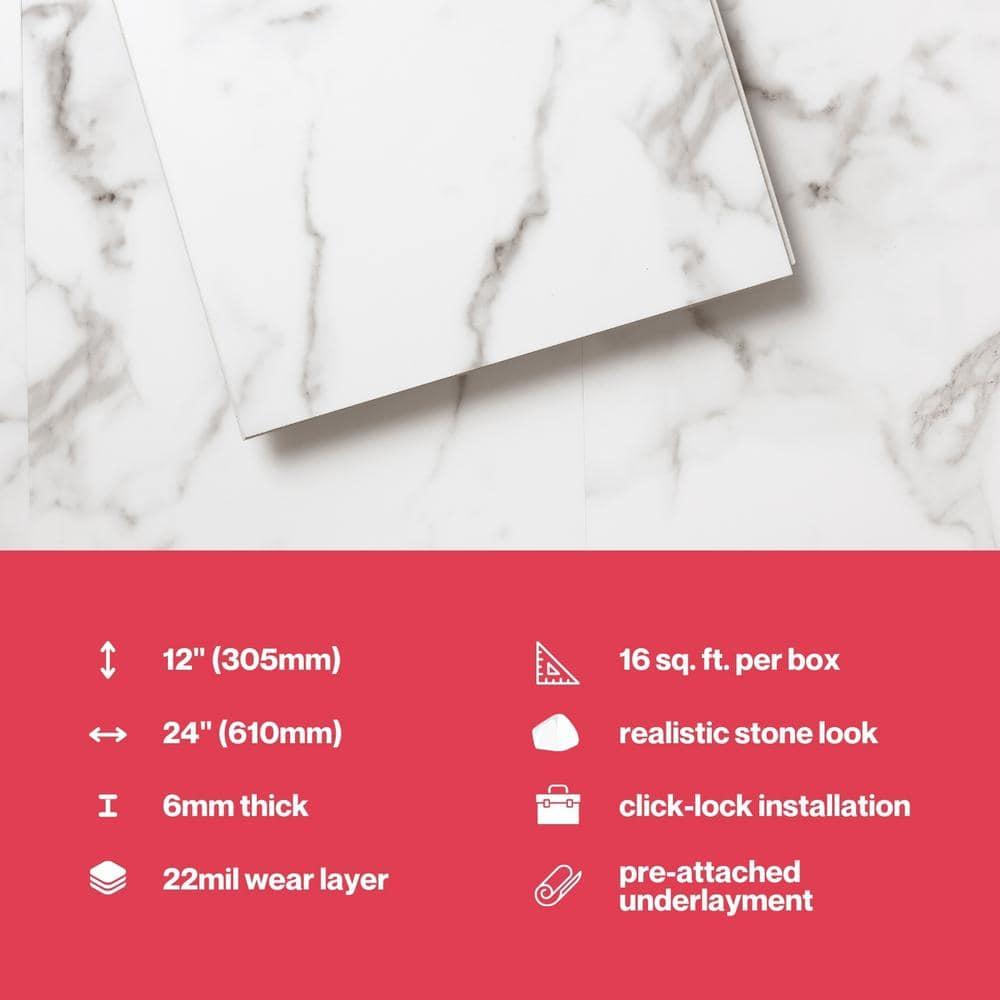 Lucida USA MaxCore Terra 22mil x 12" W x 24" L Click Lock Vinyl Tile Flooring