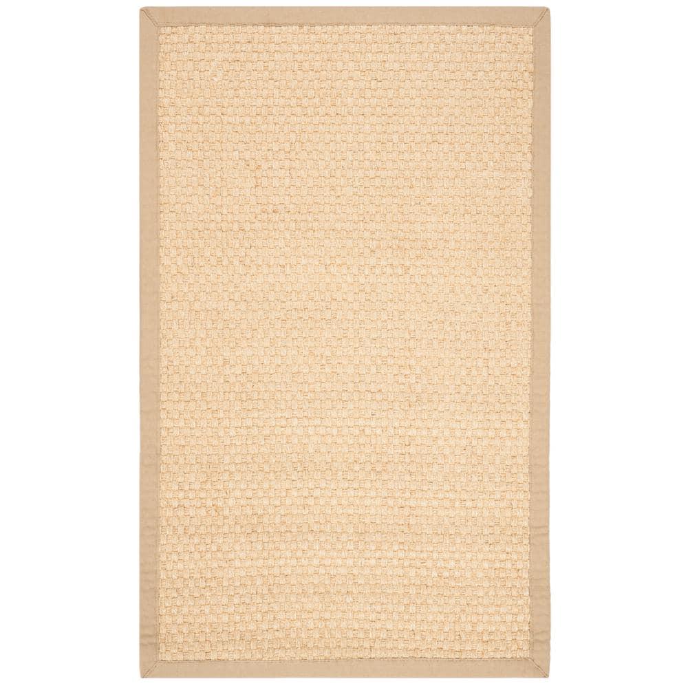 SAFAVIEH Natural Fiber Emma Solid Area Rug, Natural/Beige, 2'6" x 4'
