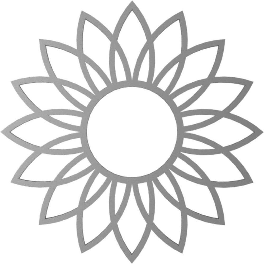 24"OD x 8 3/8"ID x 3/4"P Daisy Architectural Grade PVC Pierced Ceiling Medallion, Antiqued Pale Gold