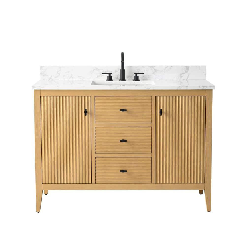 48'' Single Bathroom Vanity with Engineered Marble Top