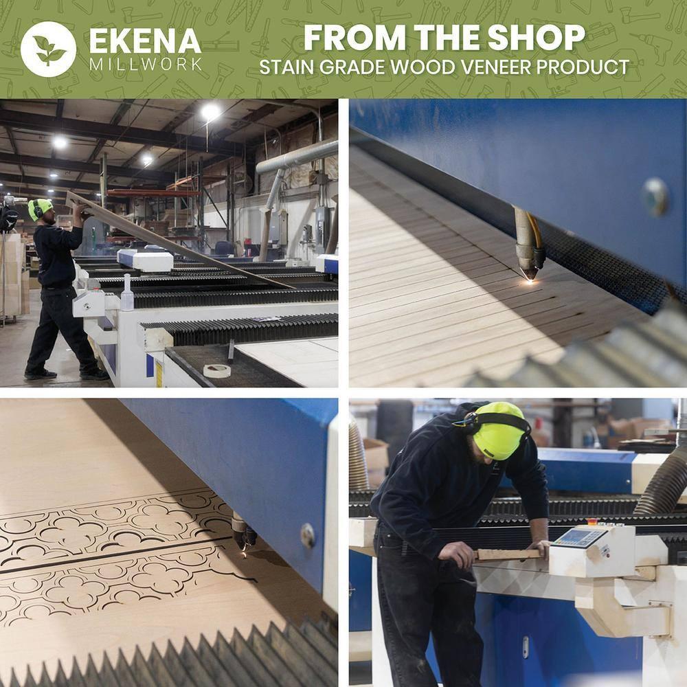 Ekena Millwork Wabash Adjustable Wood Decorative Slat Wall Panel Kit
