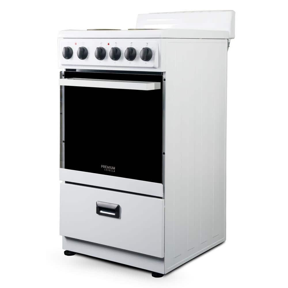 Premium Levella 20" 2.2 Cubic Feet Smart Electric Free Standing Range with 4 Burners