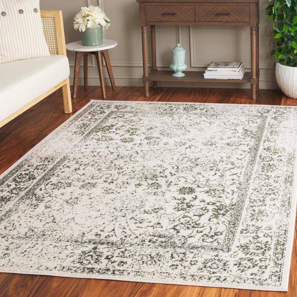 Adirondack ADR109 Machine Made Indoor Area Rug - Ivory/Silver - 9'x12' - Safavieh