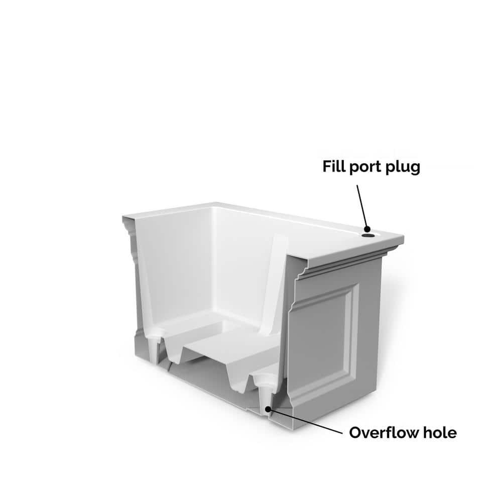 Mayne Fairfield 24"x 24"x 14" Square White Garden Bed