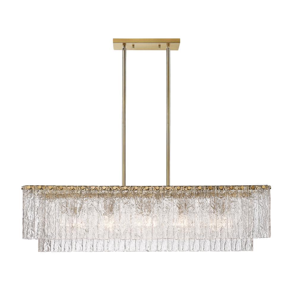 Z-Lite Glacier 5 - Light Island Pendant Light in  Modern Gold