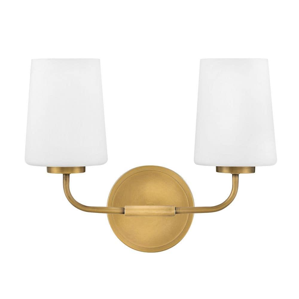 Fitz 2 Light Frosted Dimmable Vanity Light