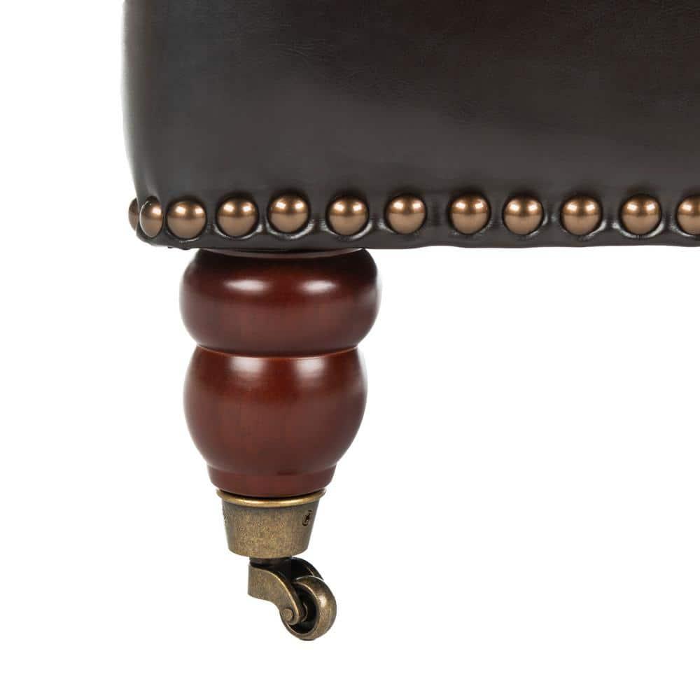 Colin Chair - HUD8212 - Brown/Leather - Safavieh