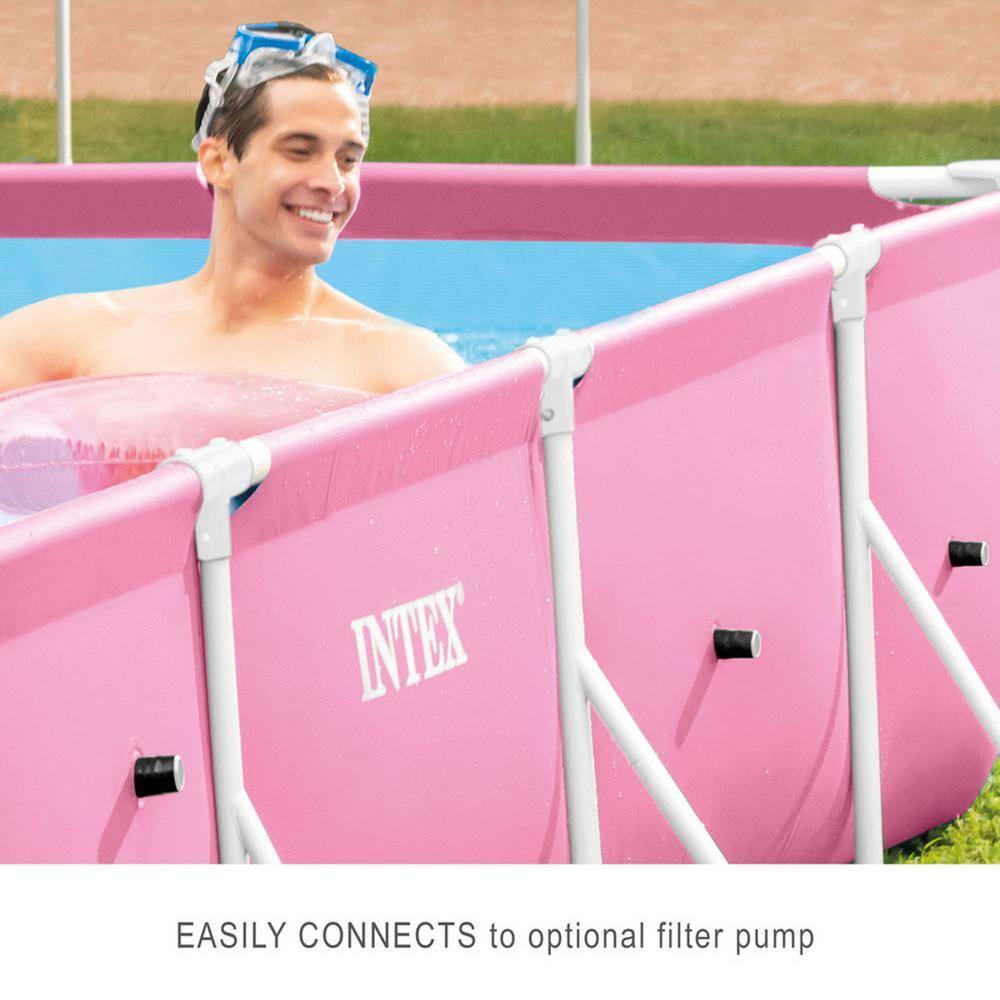 Intex Plastic Rectangle Frame Set Pool 23.62'' H x 59'' W x 86.62'' L