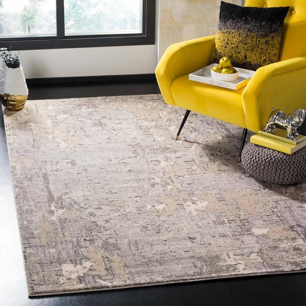 Meadow 100 MDW178 Power Loomed Indoor Area Rug - Grey - 4'x6' - Safavieh
