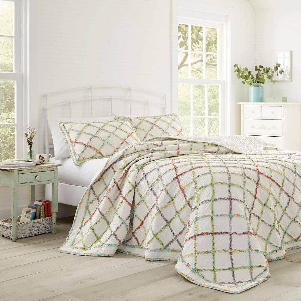 Laura Ashley Laura Ashley Ruffle Garden Ruffled 100% Cotton Quilted Sham