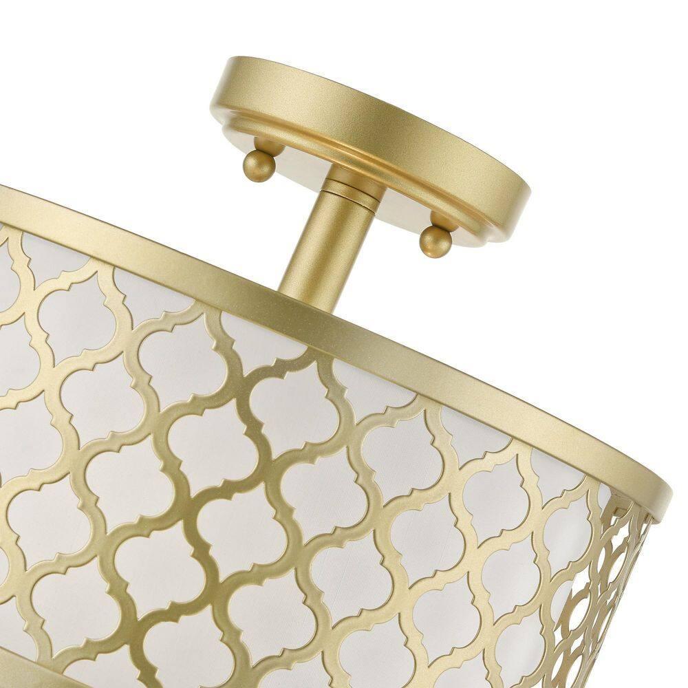 Livex Lighting Arabesque 2 - Light Semi-Flush Mount in  Soft Gold