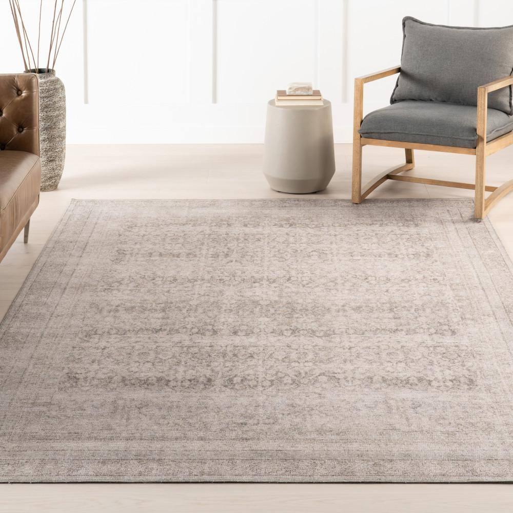 Nuloom Hillstone Collection Giorgina Traditional Vintage Medallion Area Rug, 6' 7" x 9', Ivory