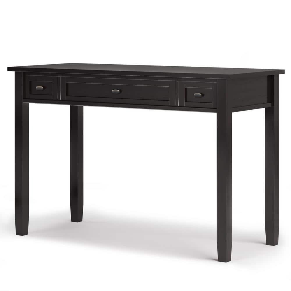 Simpli Home Warm Shaker 48"W Solid Wood Desk, Transitional Style with Keyboard Tray