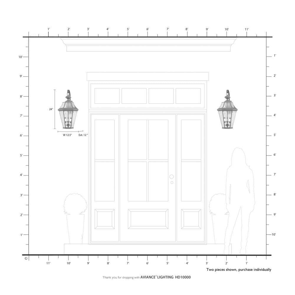 Livex Lighting Georgetown 3 - Light Wall Light in  Polished Brass