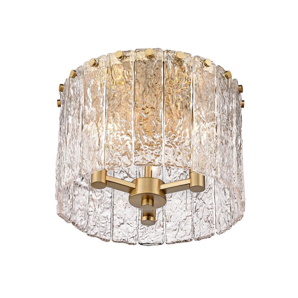 Z-Lite Glacier 3 - Light Flush Mount in  Modern Gold