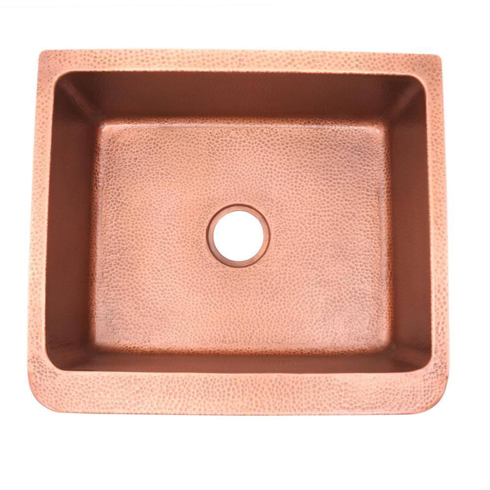 Barclay FSCSB3114-AC Avena 30'' L Farmhouse / Apron Single Bowl Copper Kitchen Sink