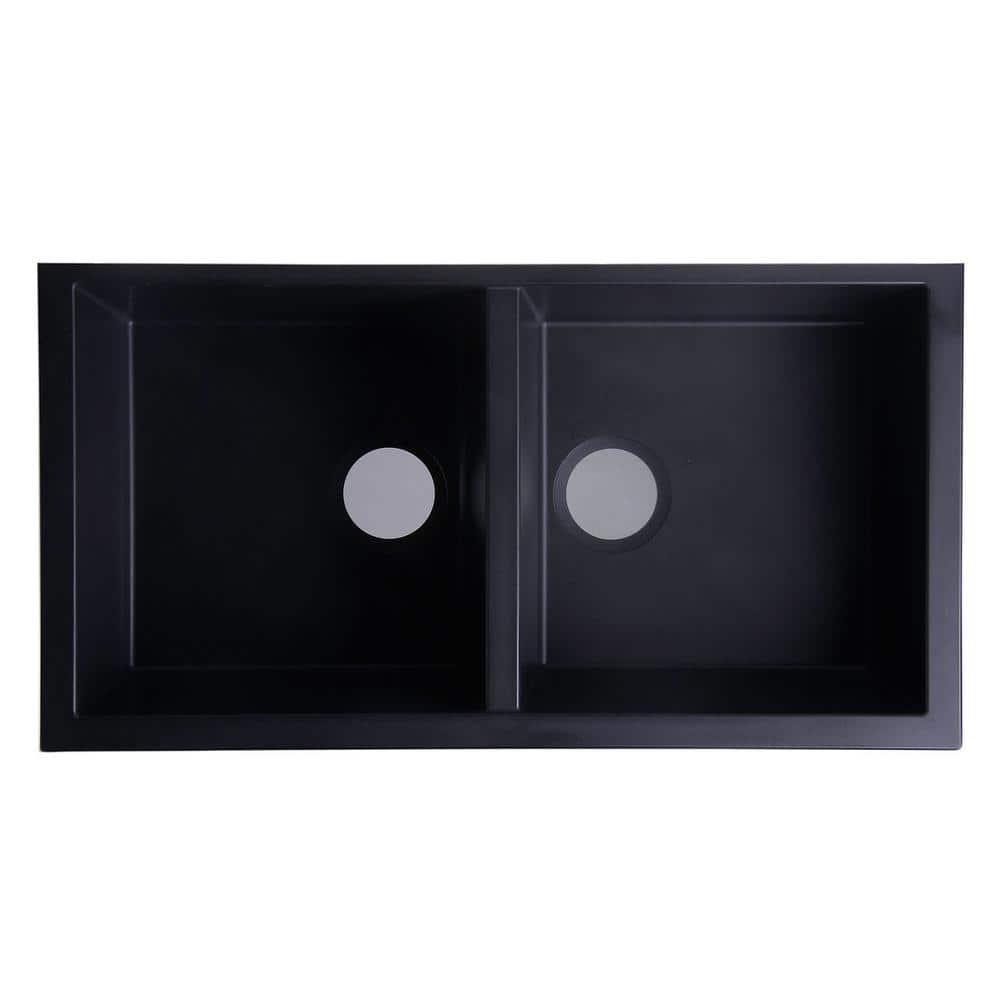 34'' L Double Bowl Granite Kitchen Sink