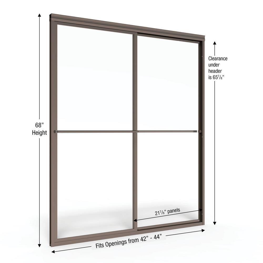 Deluxe 44" W x 68" H Frameless Shower Door