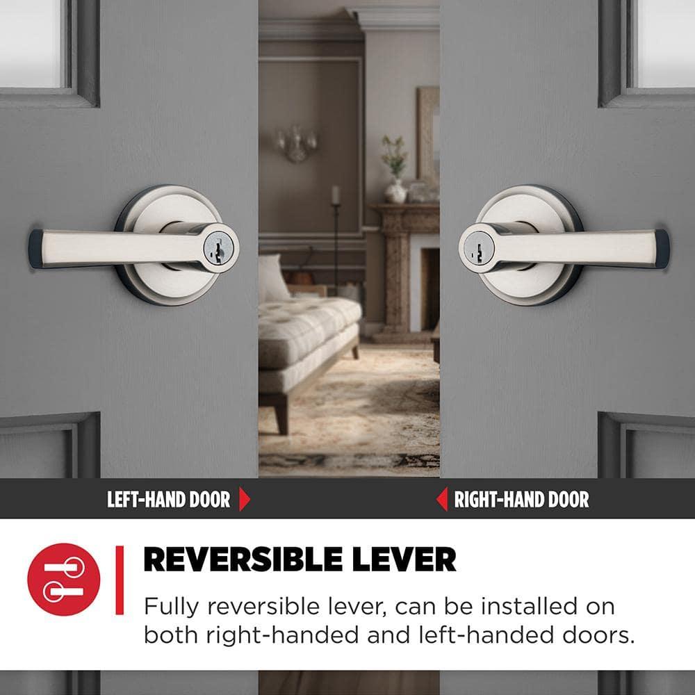 Kwikset 740TDL 15 SMT 6AL RCS Trafford Keyed (Entry) Door Lever (Set of 2)