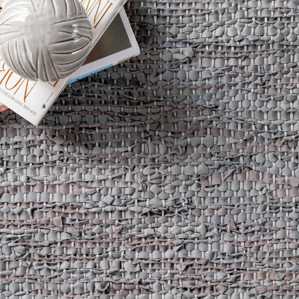 Nuloom Sabby Hand Woven Leather Flatweave Indoor Area Rug, 3' x 5'