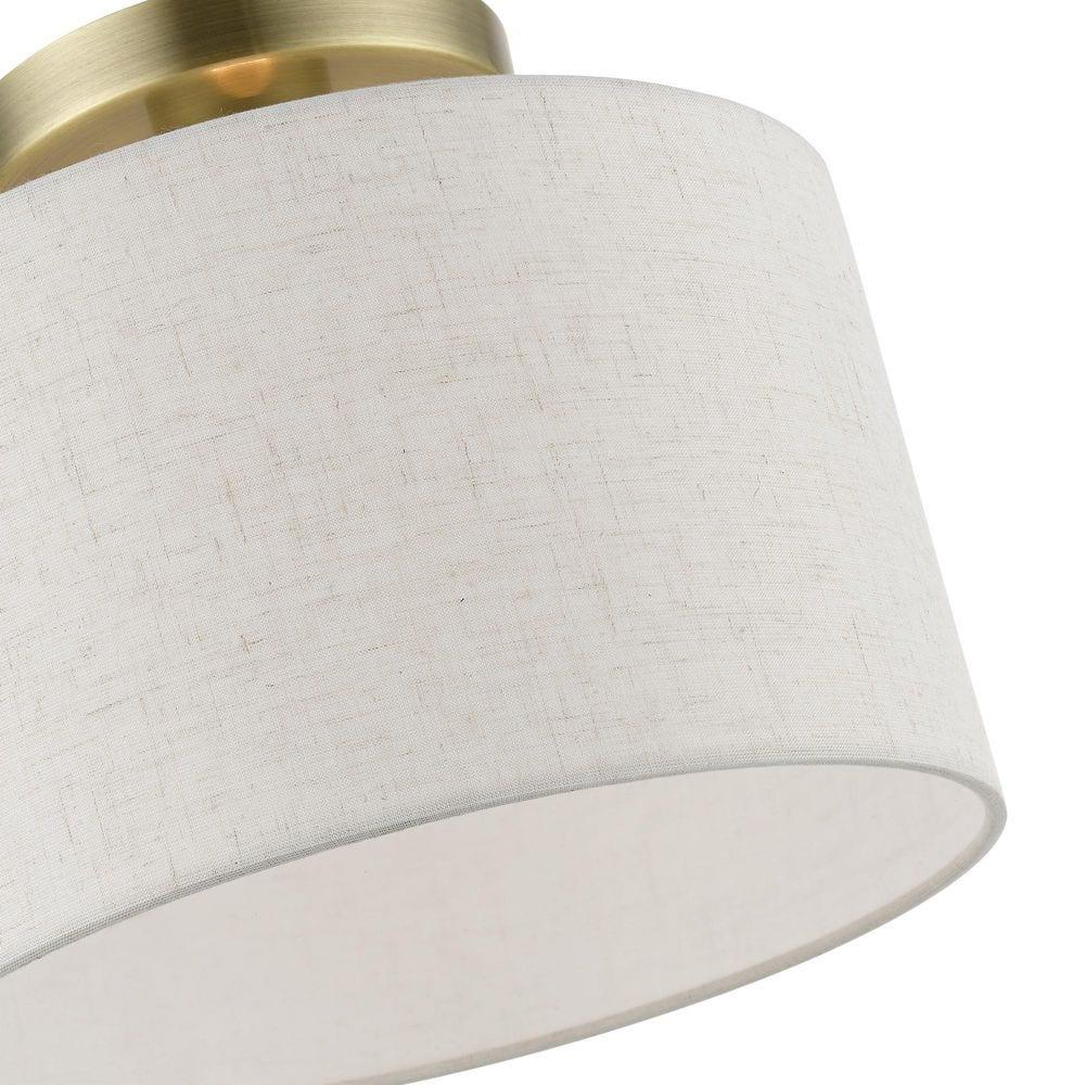 Livex Lighting Blossom 1 - Light Semi-Flush Mount in  Antique Brass