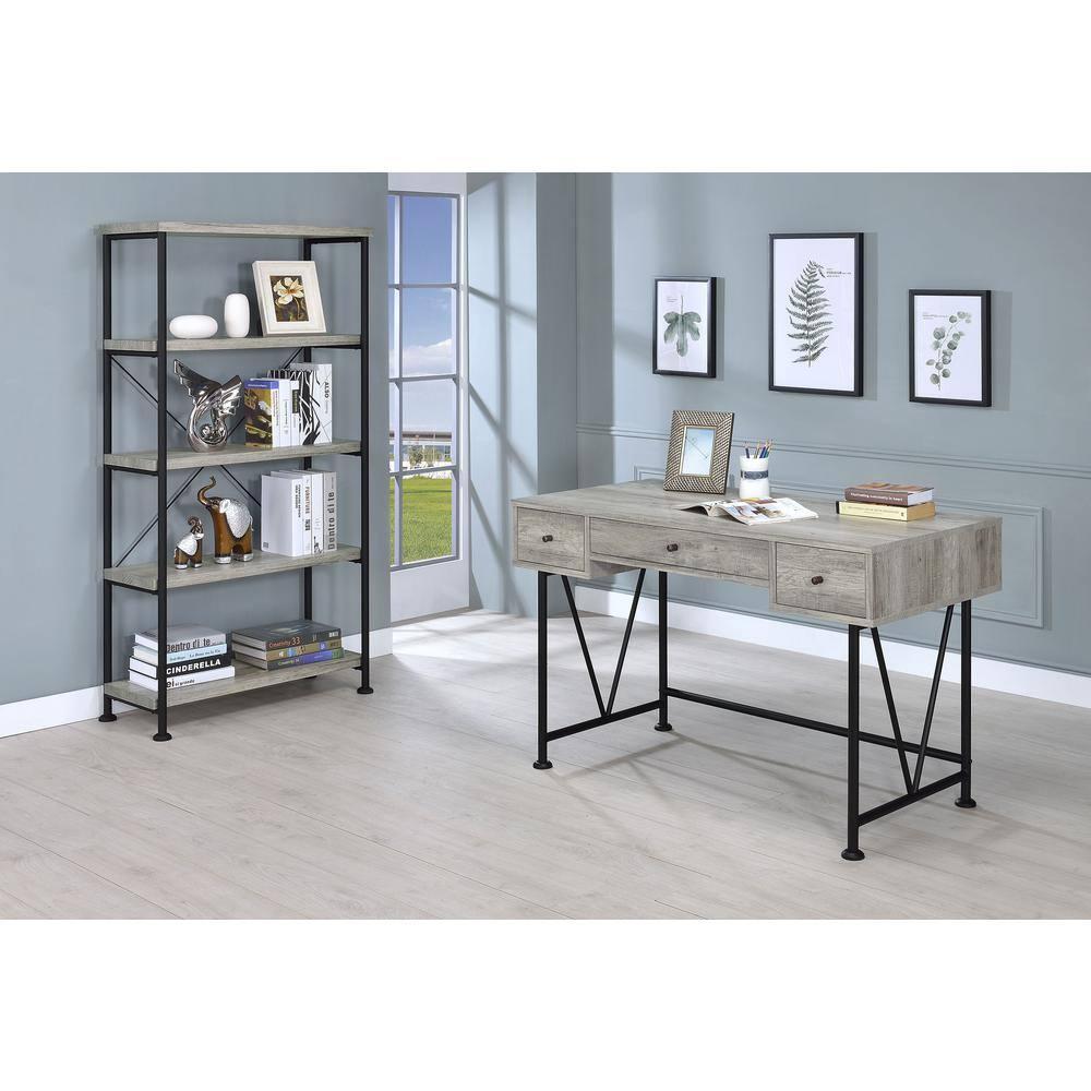 63" Analiese 4 Shelf Bookcase Gray Driftwood - Coaster