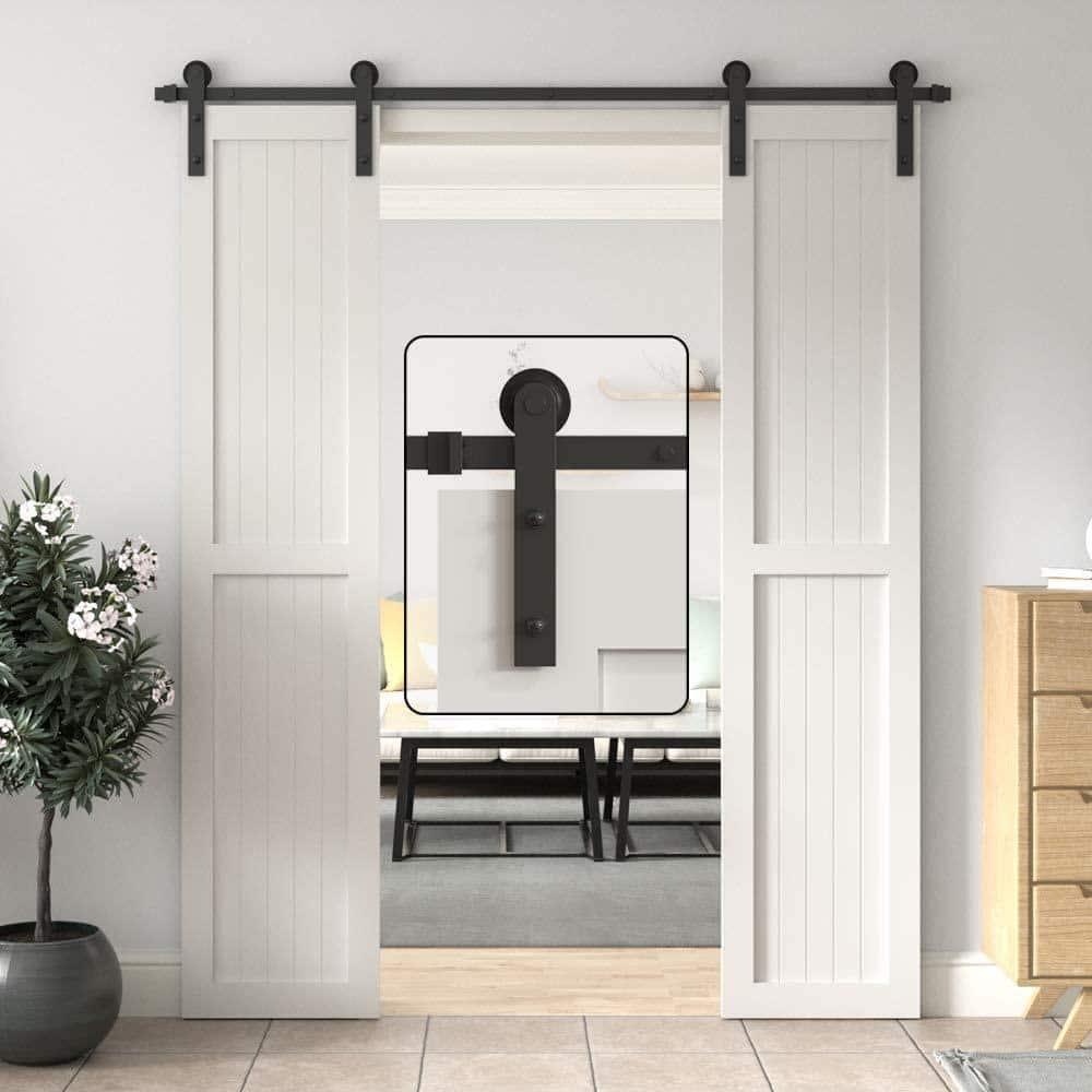 HERACLES Standard Double Door Barn Door Hardware Kit