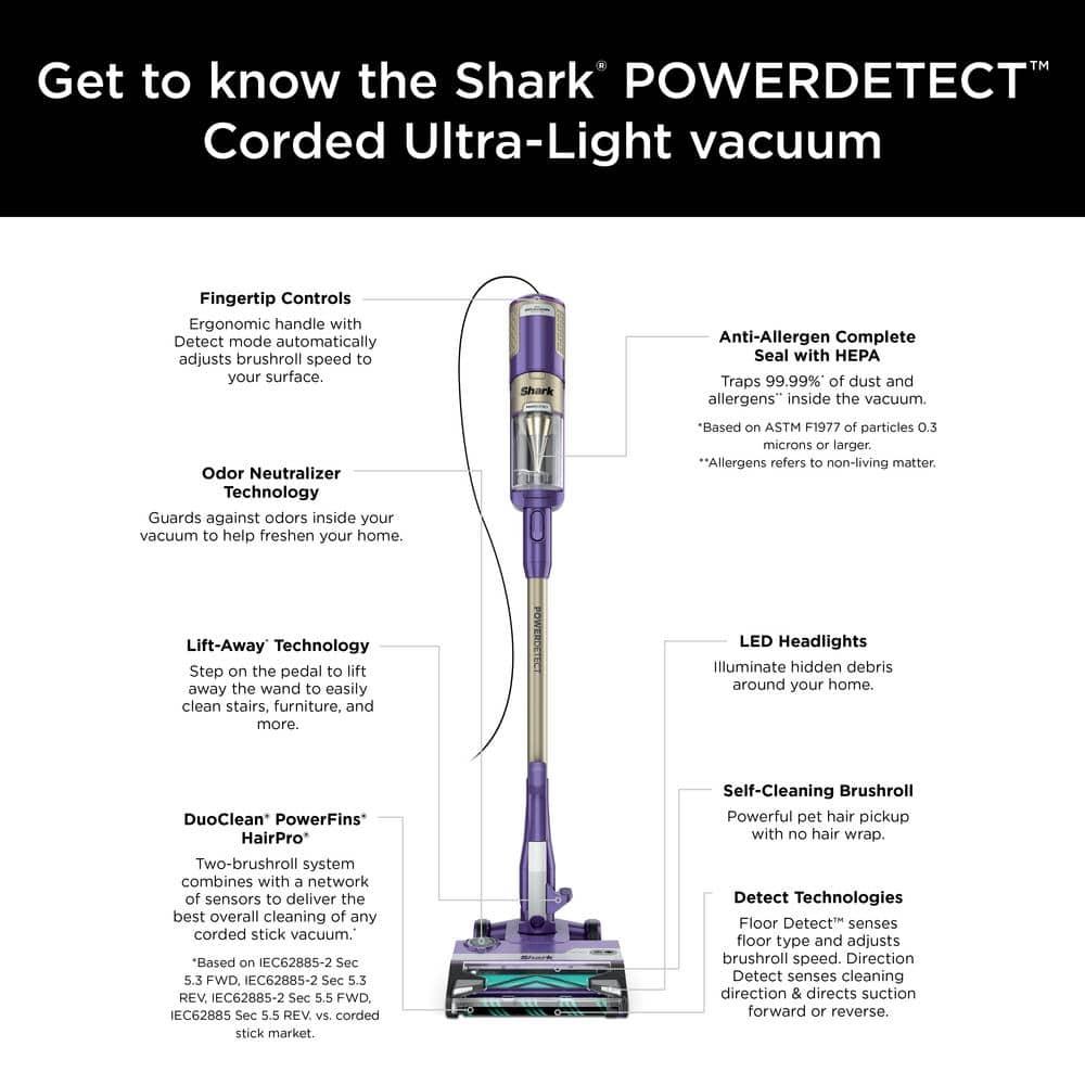 Shark PowerDetect Ultra-Light Corded Stick Vacuum
