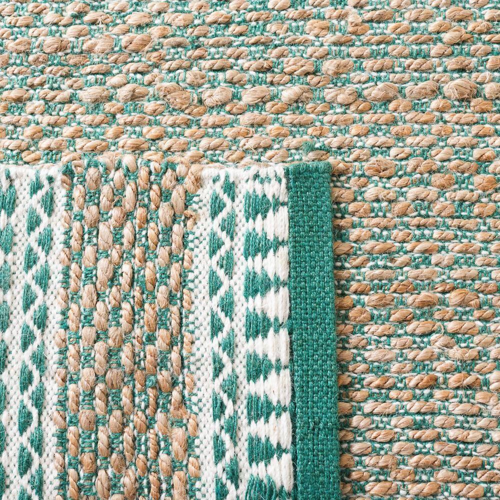 Natural Fiber NF874 Hand Woven Indoor Area Rug - Natural/Green - 5'x8' - Safavieh