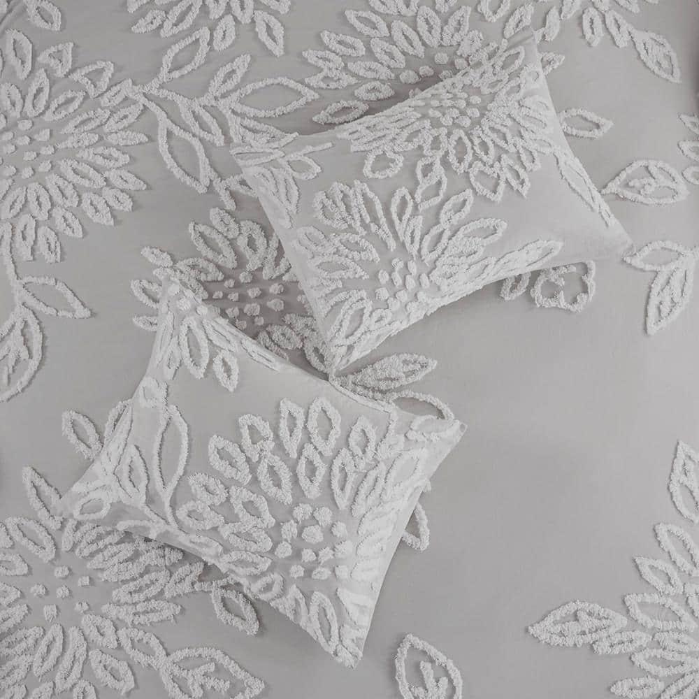 Kelly Clarkson Home Gwyneth 3 Piece Tufted Cotton Chenille Floral Duvet Cover Set