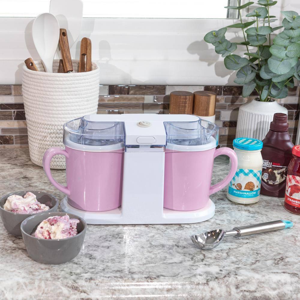 Ice Cream Maker - 2QT Ice Cream Machine Makes Sorbet, Gelato, Ice Cream, and Frozen Yogurt - Kitchen Appliances and Gadgets