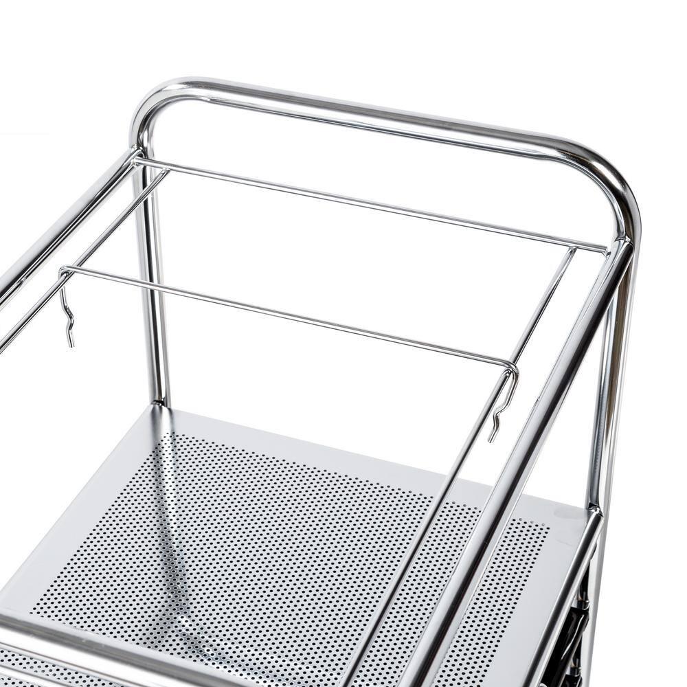 Honey-Can-Do Steel and Plastic 5-Drawer Rolling File Storage Cart, Black/Chrome