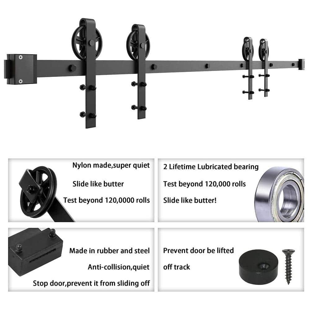 Lazio Sliding Standard Double Barn Door Hardware Kit