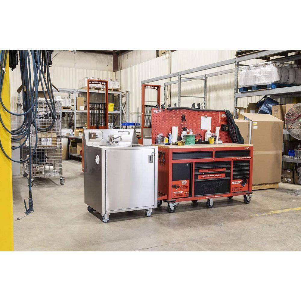 32'' L x 29.5'' W Portable Handwash Station with Faucet