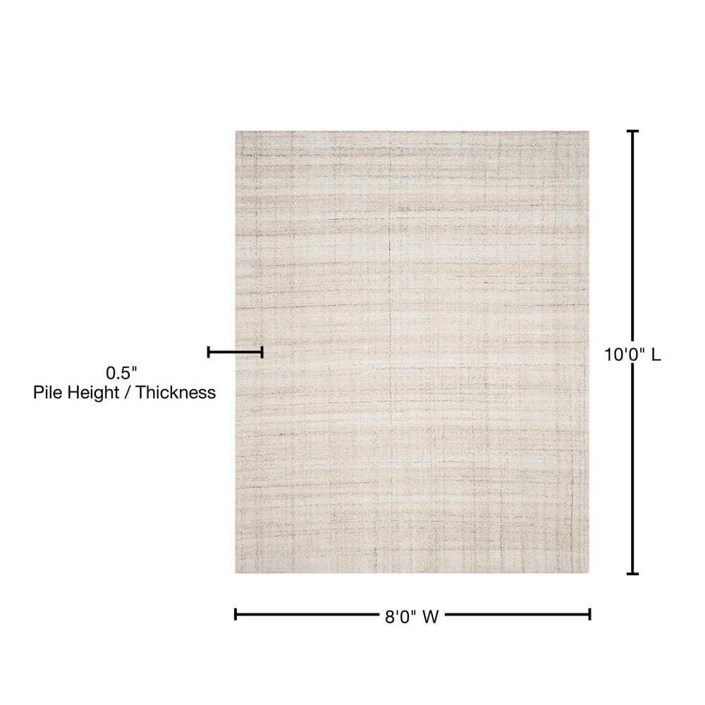 Abstract ABT141 Handmade Indoor Area Rug - Ivory/Beige - 8'x10' - Safavieh