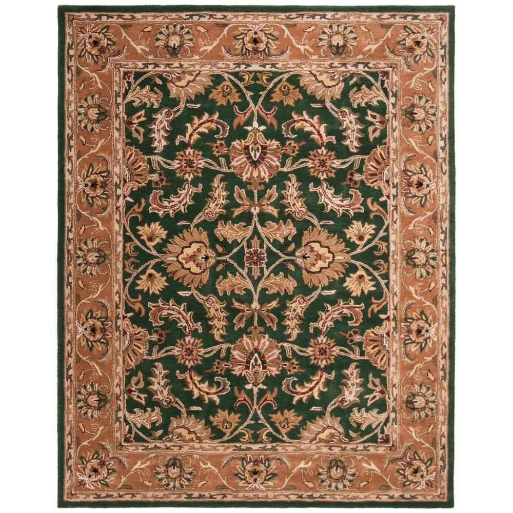 Heritage HG628 Hand Tufted Area Rug - Dark Green/Gold - 4'x6' - Safavieh.