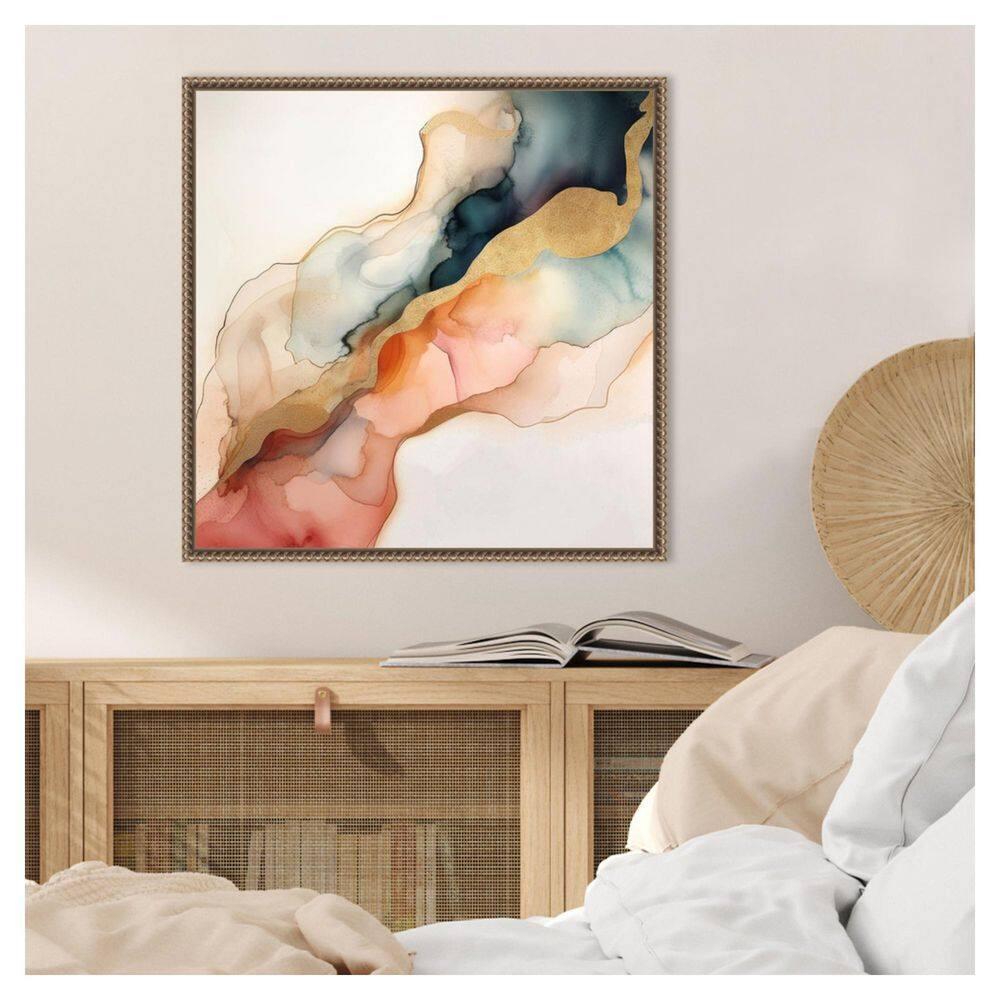 Amanti Art Abstracted Radiance I by Irena Orlov Canvas Wall Art Print Framed 22-in. W x 22-in. H.