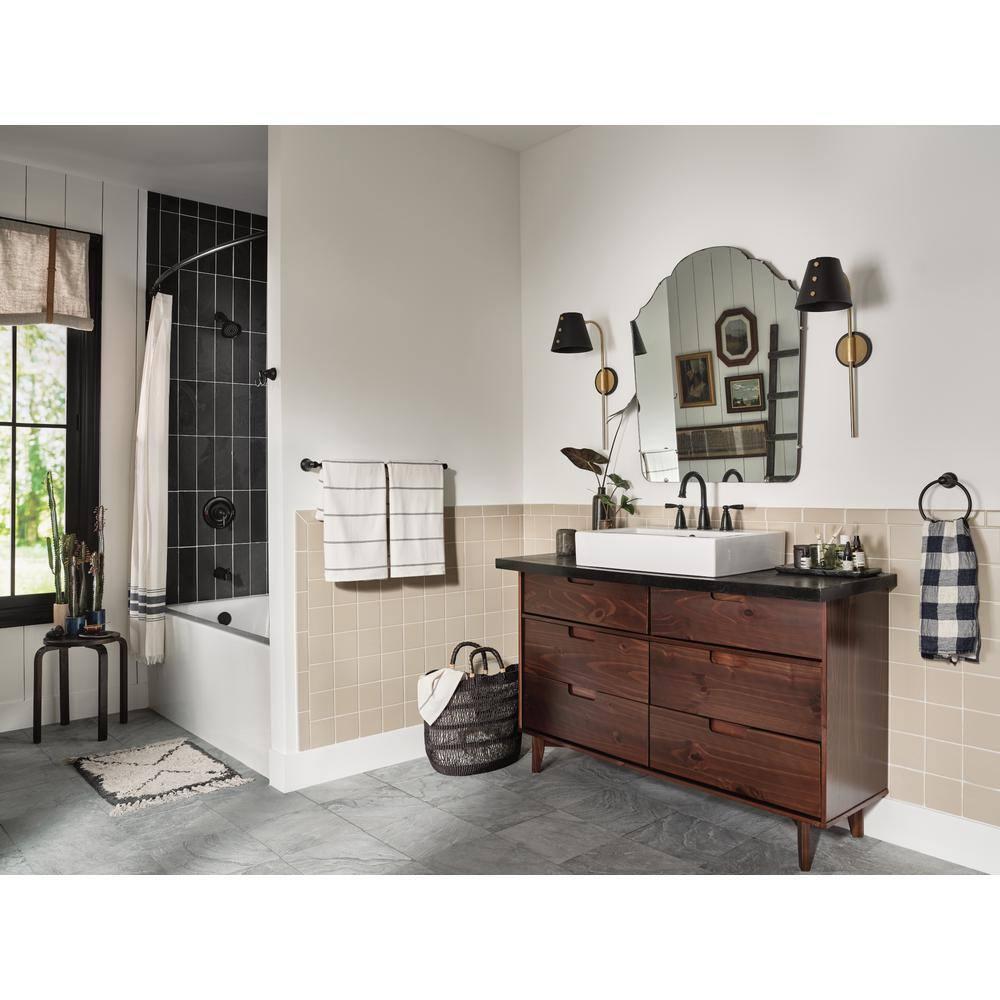 Moen Banbury 8 In. Widespread Double Handle High-Arc Bathroom Faucet In Mediterranean (Valve Included)