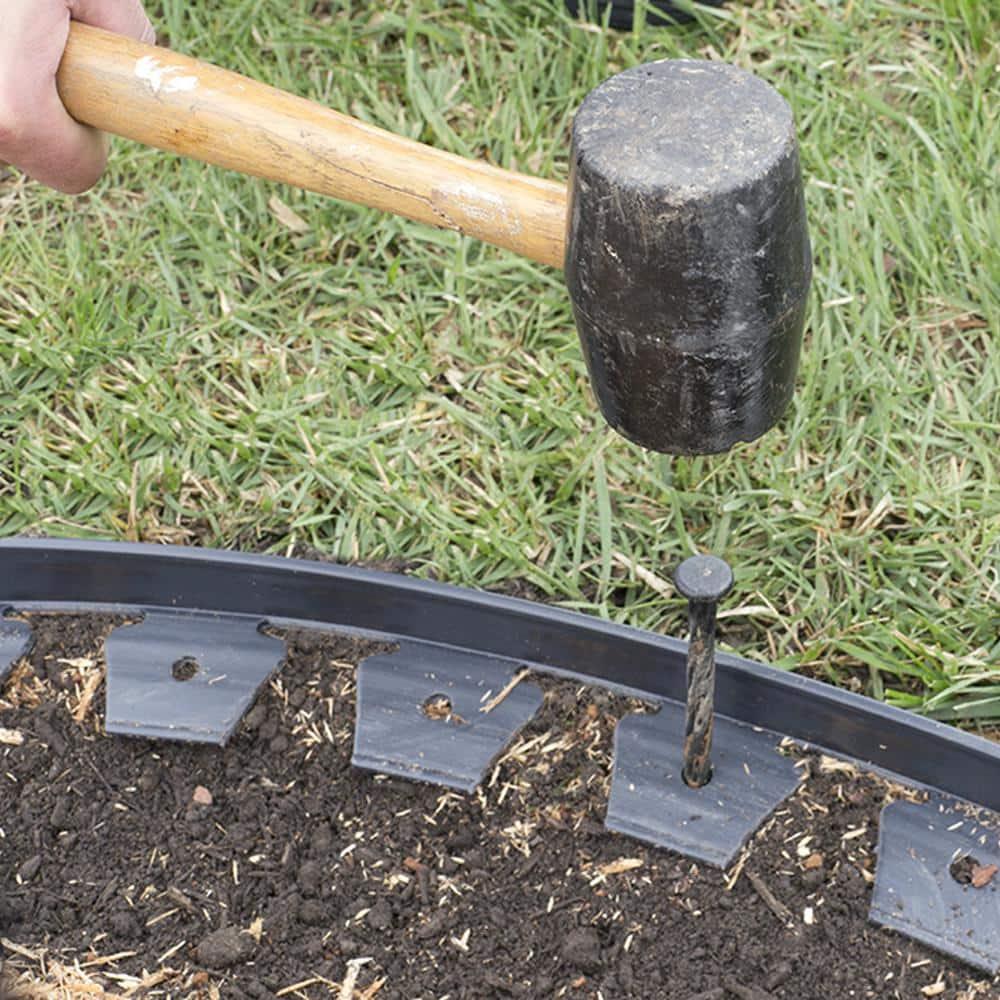 EasyFlex Heavy Duty No-Dig Landscape Edging - 50' Kit, Gray