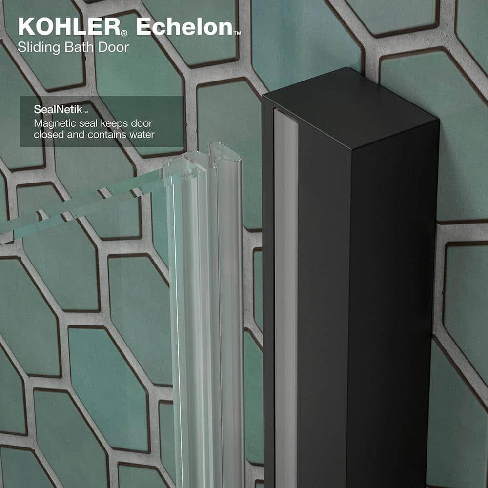 Echelon Sliding Shower Door, 71-3/4 In. H X 55-3/4 - 59-3/4 In. W, With 5/16 In. Thick Crystal Clear Glass