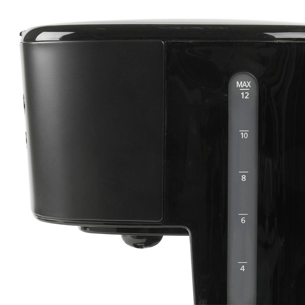HADEN Heritage Black and Chrome 12-Cup Programmable Coffee Maker