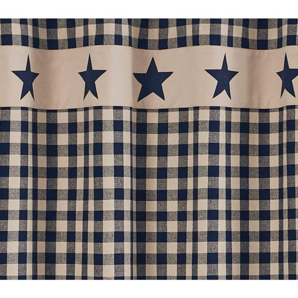 VHC Brands Higher Glory My Country Plaid Shower Curtain