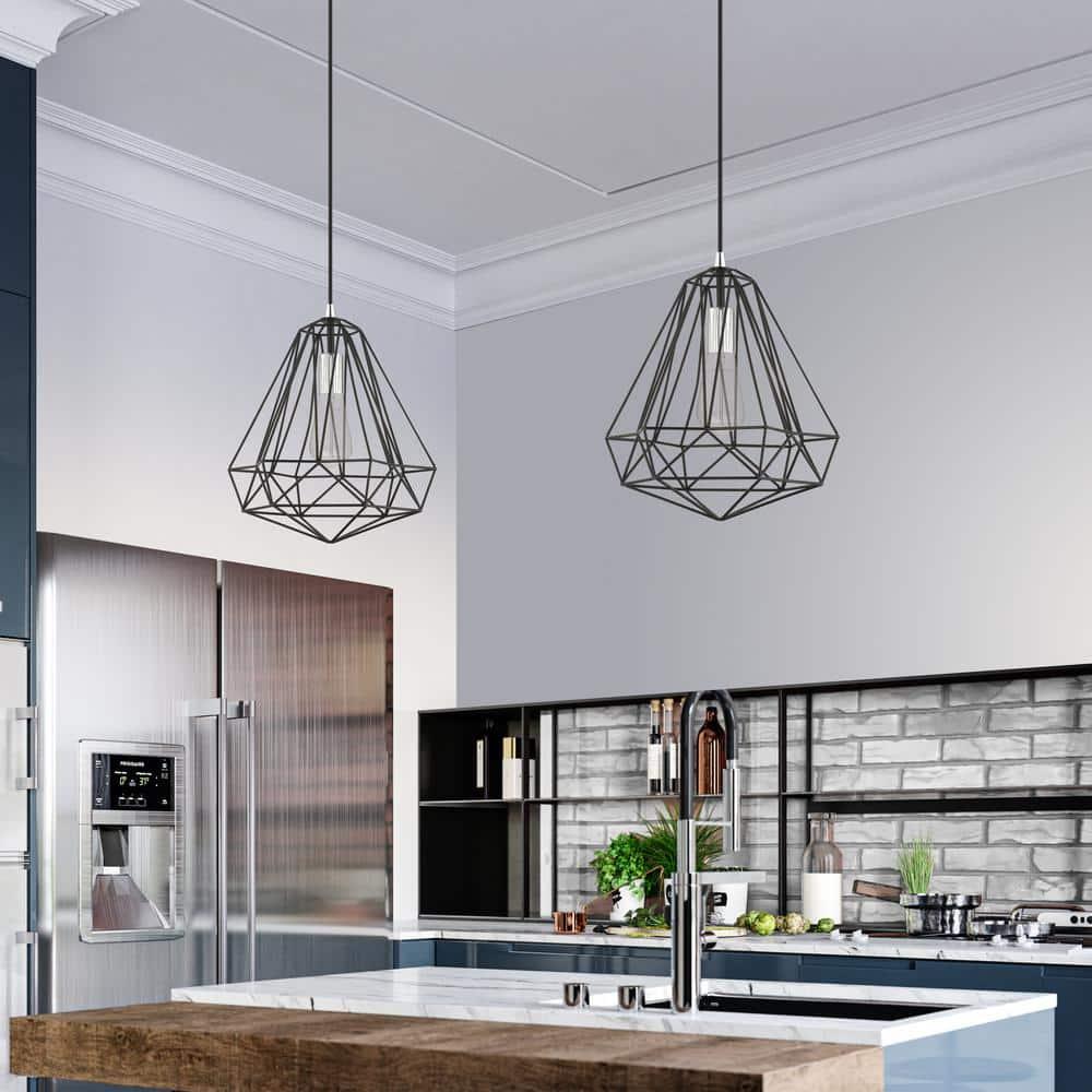 Livex Lighting Knox 1 - Light Pendant in  Shiny Black