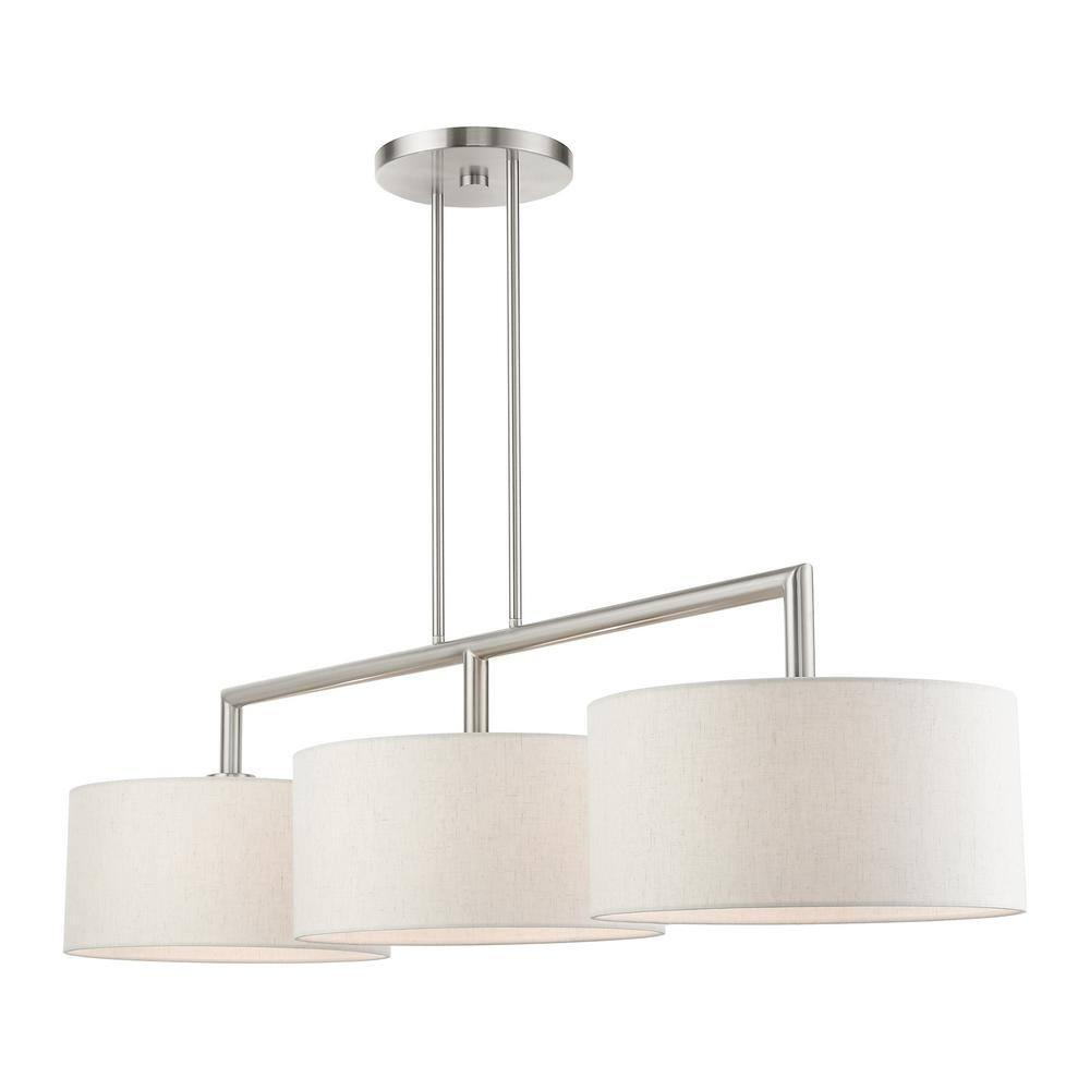 Livex Lighting Meridian 3 - Light Chandelier in  Brushed Nickel