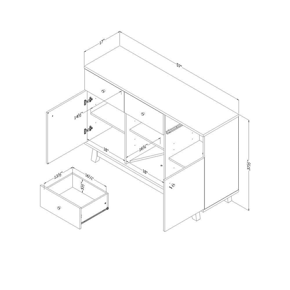 Bellami Buffet With Wine Storage