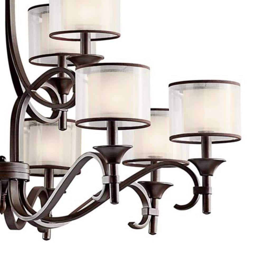 Transitional Twelve Light Chandelier-Mission Bronze Finish Bailey Street Home 147-Bel-553124