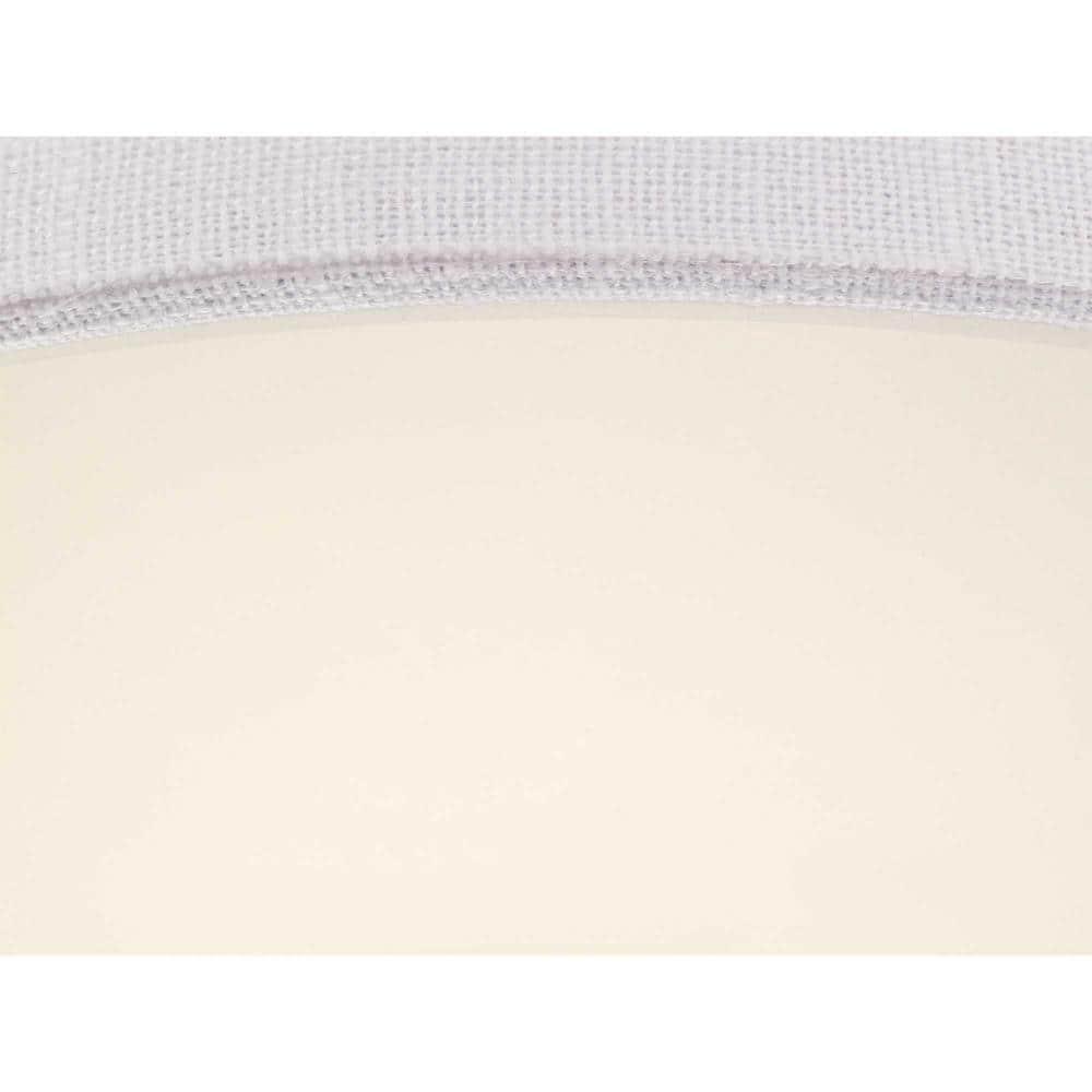 Progress Lighting Inspire Collection 1-Light LED Flush Mount in Brushed Nickel with Summer Linen Shade
