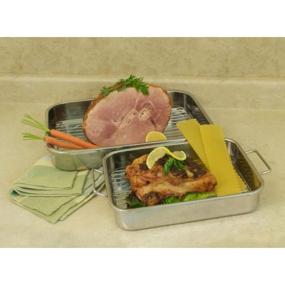Cook Pro Cook Pro All-In-One 9.5'' Stainless Steel Roasting Pan with Rack
