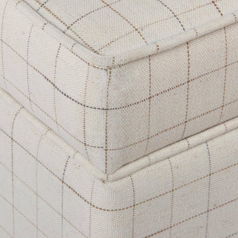 Cole Classics Square Storage Ottoman with Lift Off Top Natural - HomePop: Bedroom Bench, Footrest