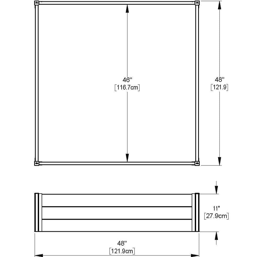 Vita Urbana 4 ft x 4 ft Vinyl Raised Garden Bed